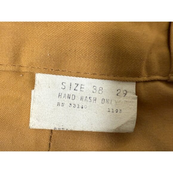 VINTAGE 'CHIEF' HUNTING PANTS/TROUSERS! BROWN VINYL FRONT & TRIM! USA! 28 x 29 - Picture 8 of 11